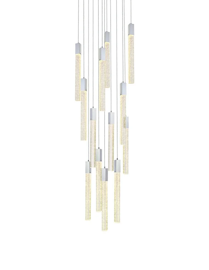 Elegant Furniture & Lighting – Weston 13 lights pendant in chrome – 2067G30C