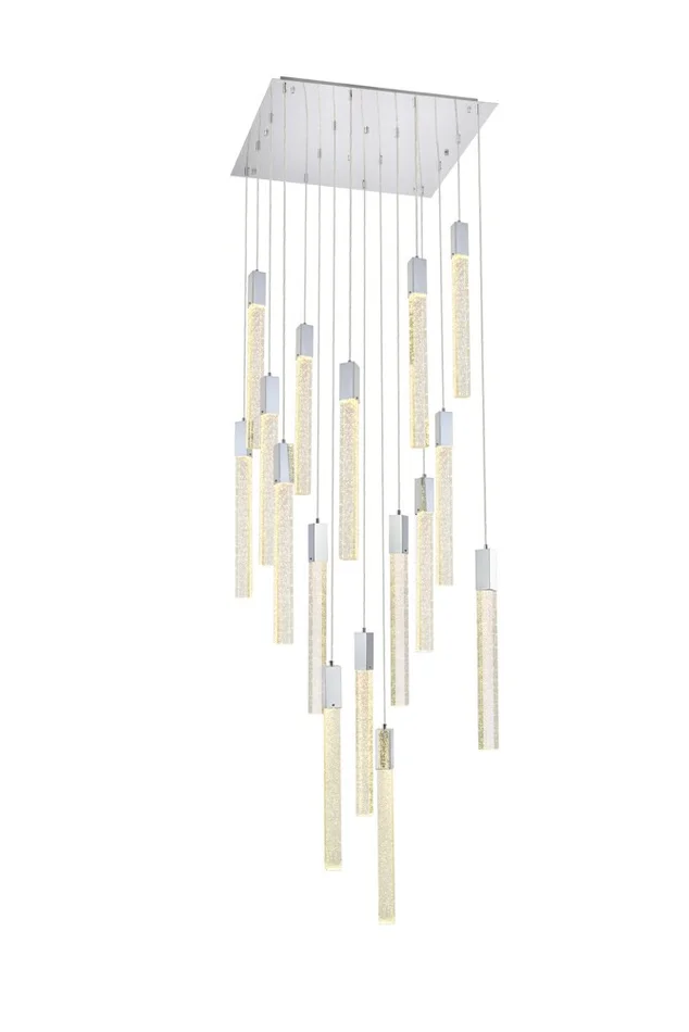 Elegant Furniture & Lighting – Weston 16 lights pendant in chrome – 2066G30C