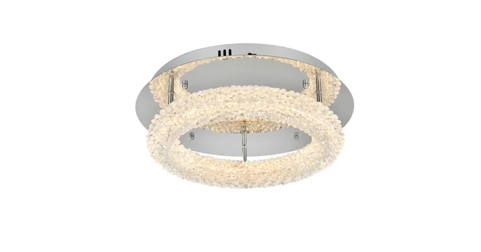 Elegant Lighting Bowen 18″ Wide LED Semi-Flush Ceiling Fixture – 2520 Lumens