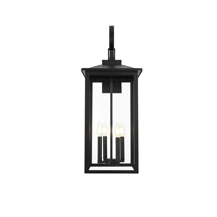 Elegant Lighting Carisle 12 inch Outdoor Wall sconce in Black