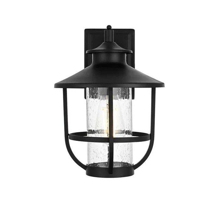 Elegant Lighting Janney 9 Inch Outdoor Wall Sconce in Black