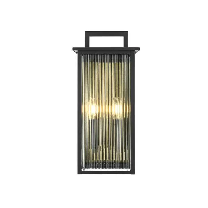 Elegant Lighting Kannon 8.5 inch Outdoor Wall Sconce in Black