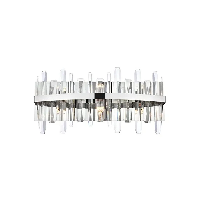 Elegant Lighting Serena 24 inch crystal bath sconce in chrome