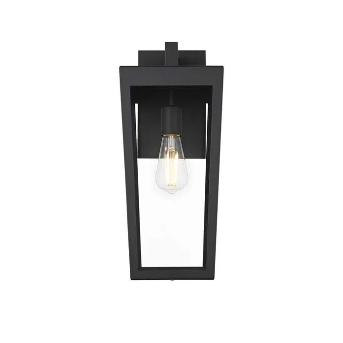 Elegant Lighting William 8 inch Outdoor Wall Sconce in Black