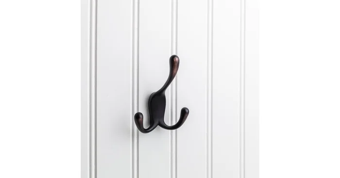 Elements Contemporary 2-3/4″ Wide Concealed Screw Triple Prong Single Robe Bath Wall Utility Hook
