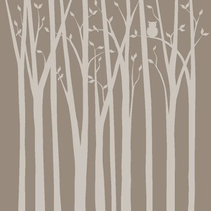 Elephants on the Wall Silhouettes Birch Tree Silhouettes Paint by Number Wall Murals