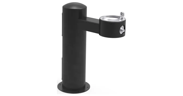 Elkay 14″ Outdoor Floor Mounted Single Drinking Station with Freeze Protection – Vandal Resistant Bubbler
