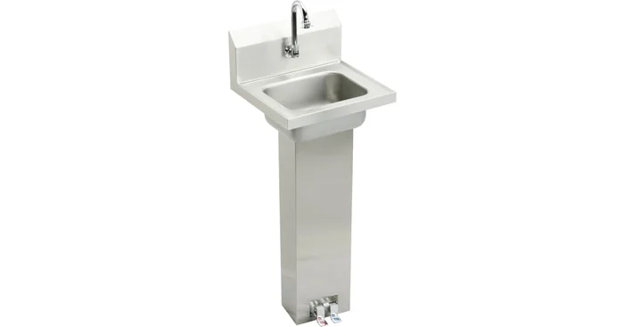 Elkay 16-3/4″ Floor Mounted Stainless Steel Lavatory Sink with One Faucet Hole