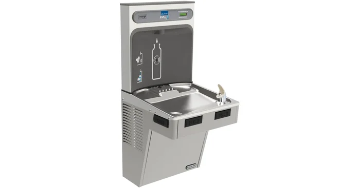 Elkay EZH20 17-7/8″ Wall Mounted Single Station Hands Free Bottle Filler Combo with Cooler