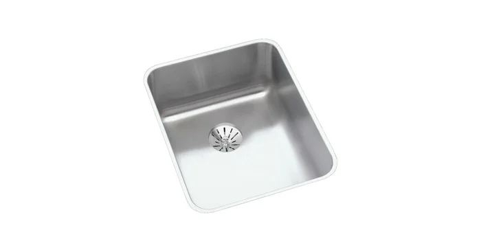 Elkay Gourmet 16-1/2″ Single Basin Undermount Stainless Steel Kitchen Sink – Includes Perfect Drain Assembly