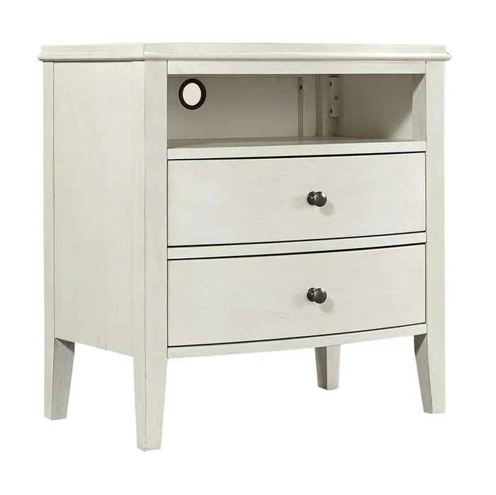 Emery Park – Charlotte 2 Drawer NS in Pebble White Finish – I218-450-WHT-1