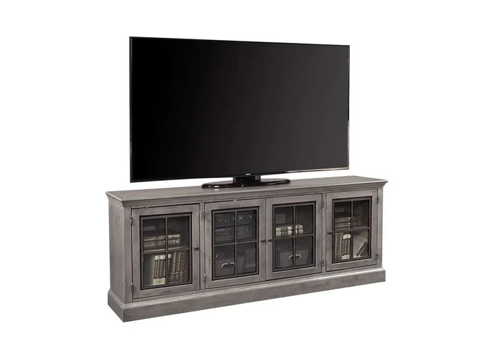 Emery Park – Churchill 84in Console w/ 4 Doors in Smokey Grey Finish – DR1260-GRY