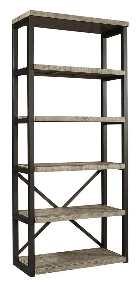 Emery Park – Grayson Open Display Case in Cinder Grey Finish – I215-333