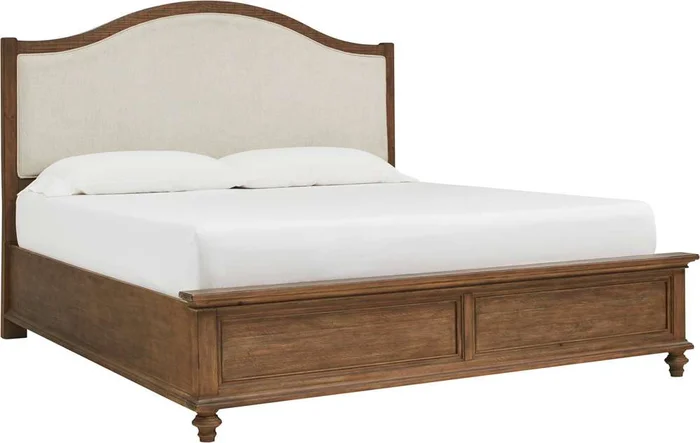 Emery Park – Hensley Cal King Non Storage Upholstered Bed in Honey Finish