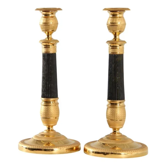 Empire Candleholders, 1825, Set of 2