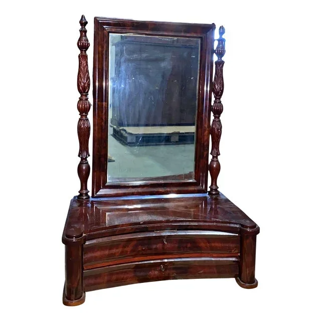 English Dressing Table in Walnut Root
