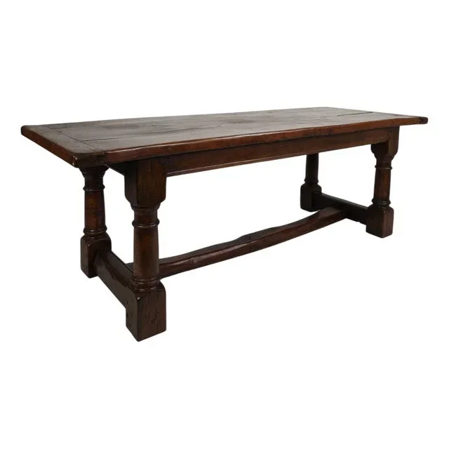 English Oak Dining Table, 20th Century