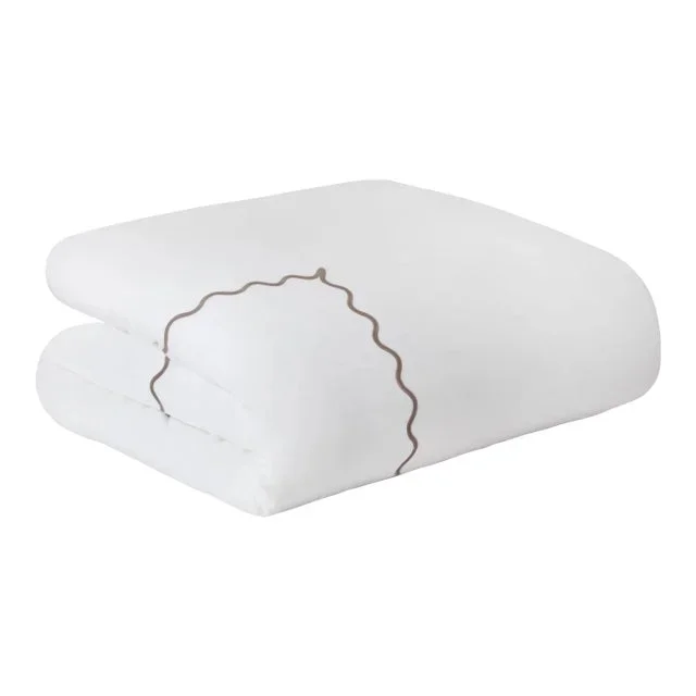 Erin Gates x Kassatex Ripple King Duvet Cover in Taupe