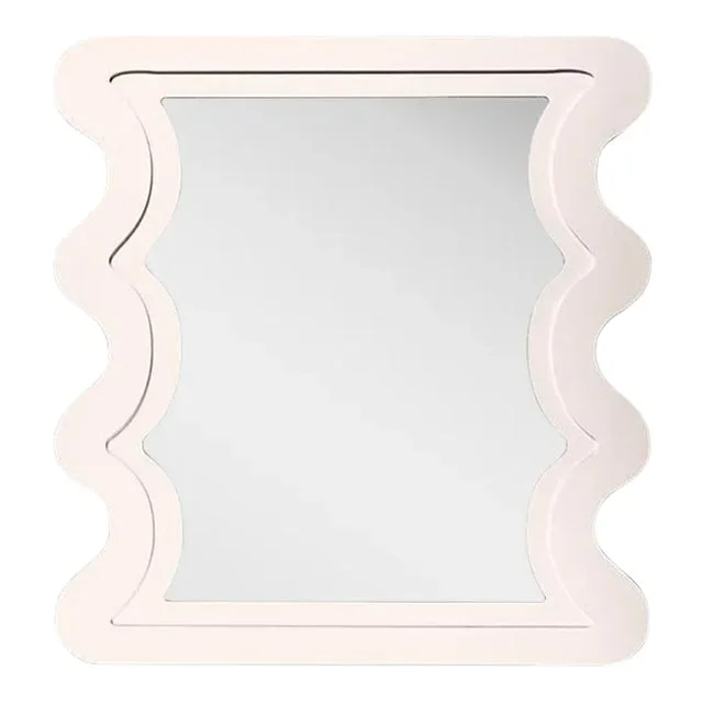 Fleur Home Carnival Mystic Rectangle Mirror in Frosted Petal, 24×36