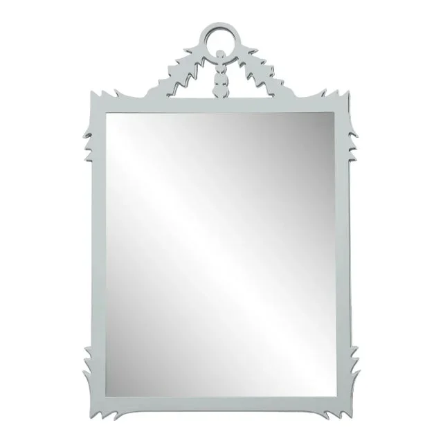Fleur Home Garden District Lafitte Rectangle Mirror in Pelican Gray, 35×55