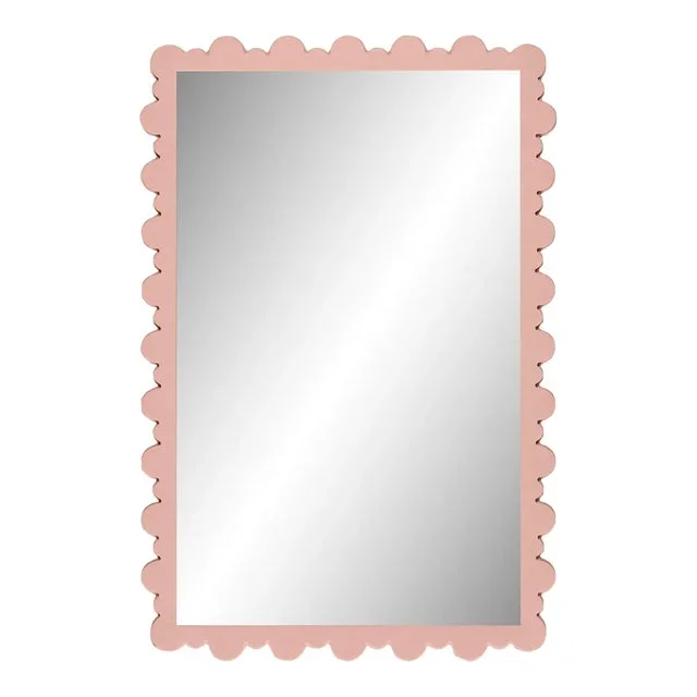 Fleur Home Garden District Valmont Rectangle Mirror in Salmon Berry, 23.5×38.75