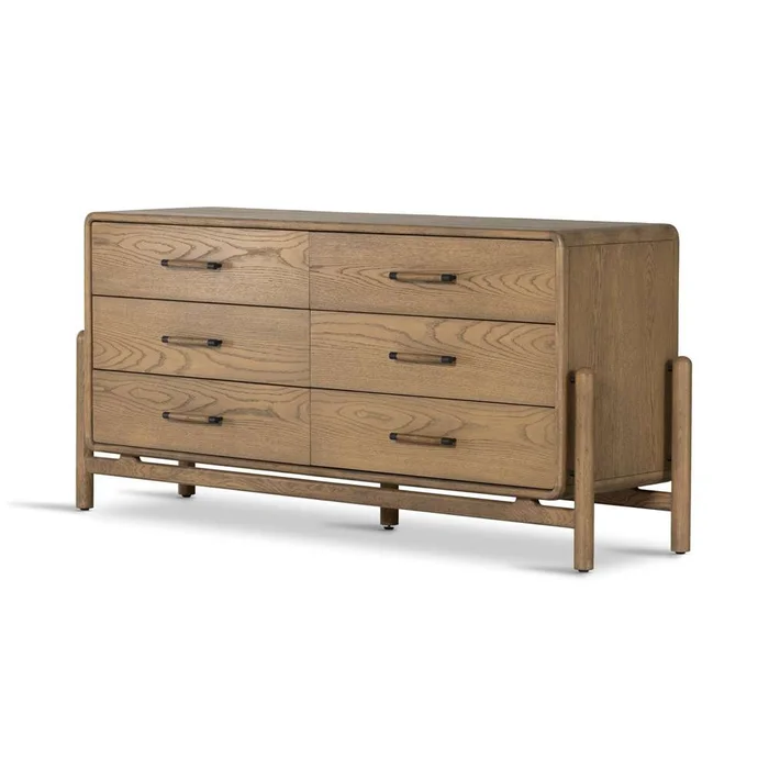 Four Hands – Caroline 6 Drawer Dresser – Smoked Oak Veneer – 227882-002