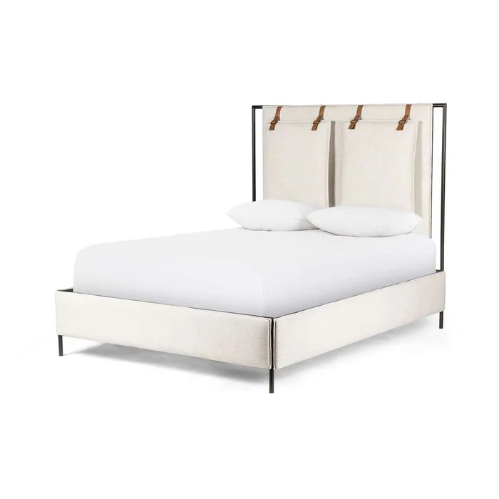 Four Hands – Leigh Queen Upholstered Bed – Hockney Ivory – 105885-007