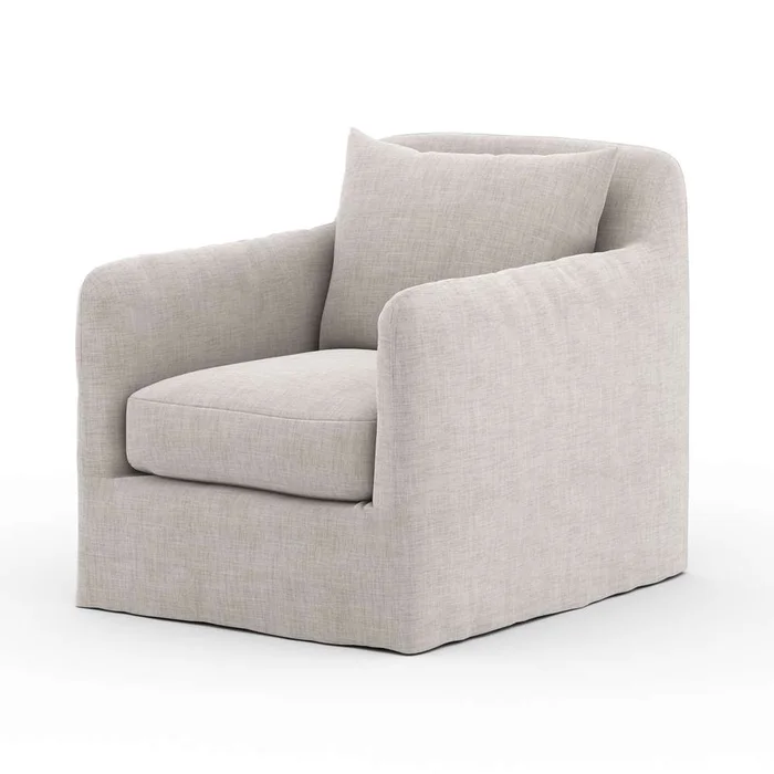 Four Hands – Solano – Dade Outdoor Swivel Chair-Stone Grey – 223196-002