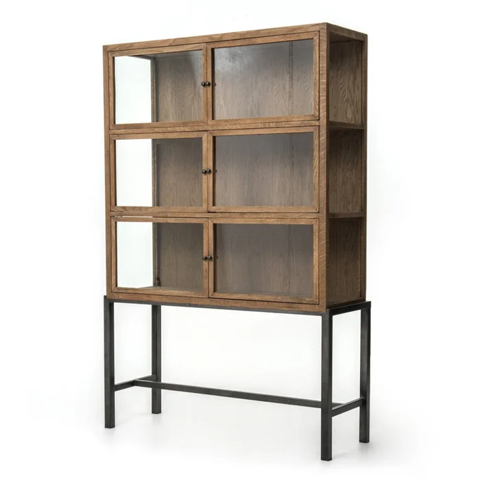 Four Hands – Spencer Curio Cabinet – Drifted Oak – CIRD-C5E1-C5