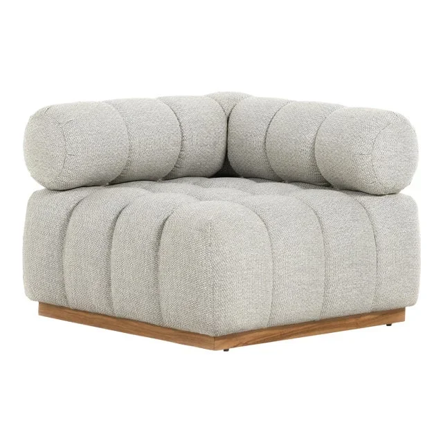 Four Hands Roma Outdoor Sectional Corner Piece, Ash