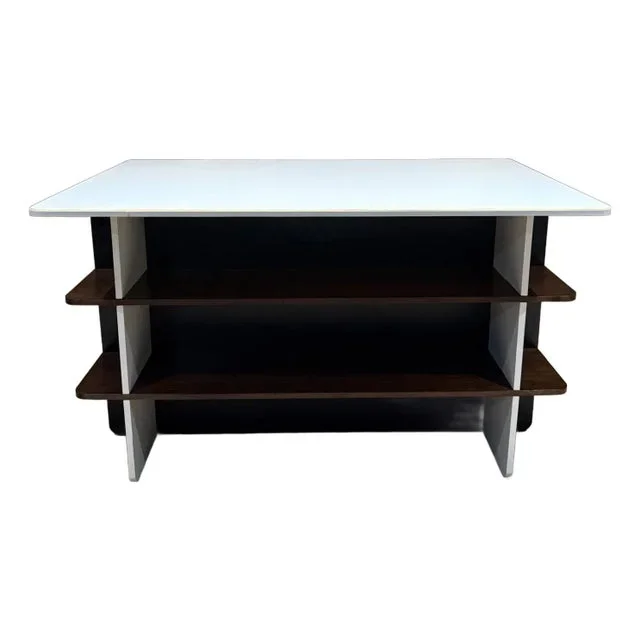 French Inspired Open Display Worktable Shelving Unit by P Romo