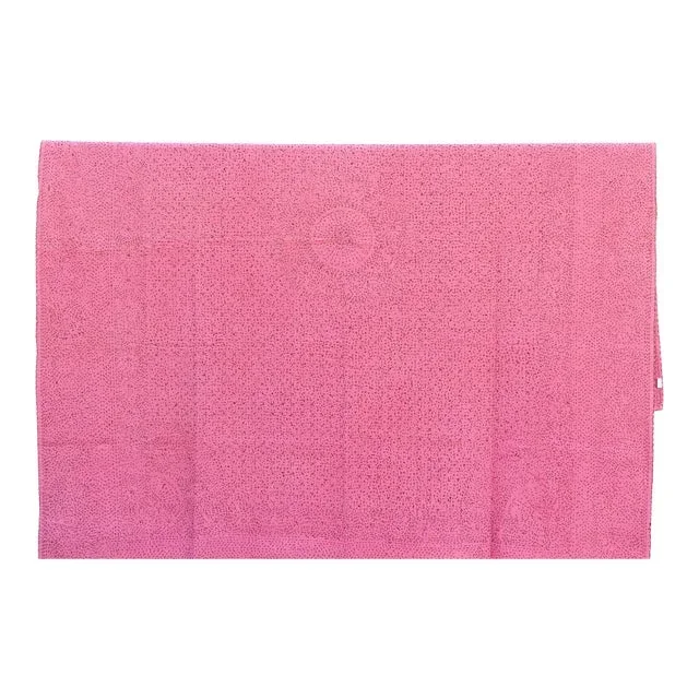 French Rose Handstitched Filanan Gudari Bedcover