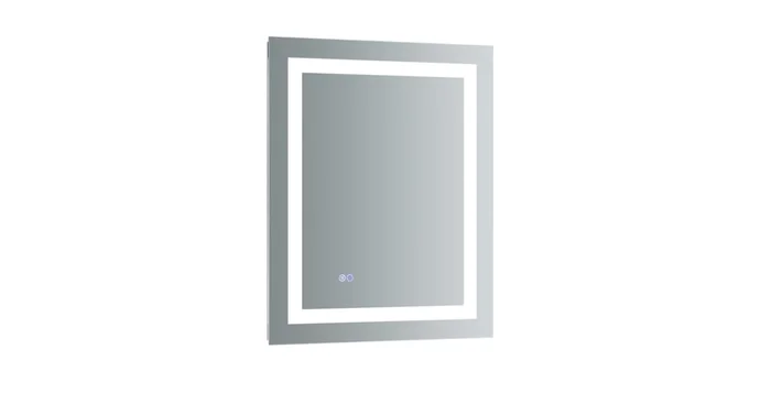 Fresca Santo 24″ W x 30″ H Contemporary Rectangular Framed Bathroom Wall Mirror with Light