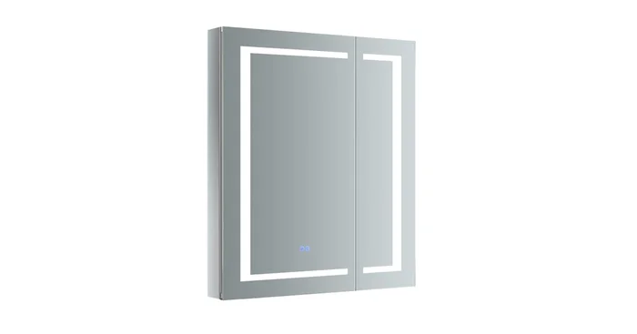 Fresca Spazio 30″ x 36″ Lighted Frameless Medicine Cabinet with 4 Shelves and Defogger