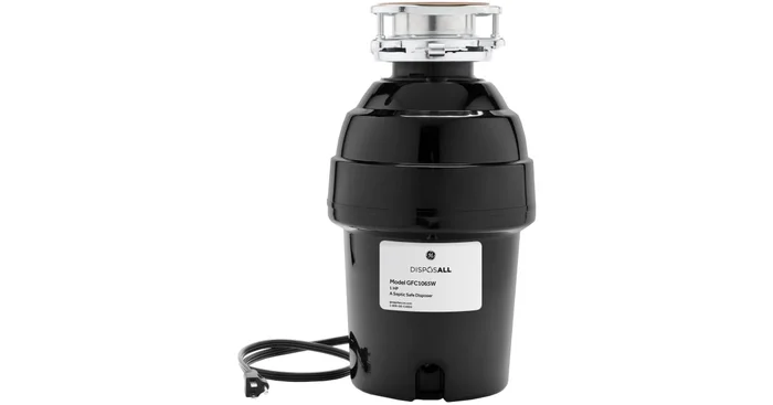 GE 1 HP Continuous Garbage Disposal with Drain Boost Technology and Power Cord