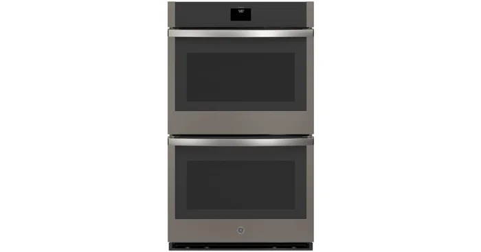 GE 30 Inch Wide 10 Cu. Ft. Fingerprint Resistant Electric Double Oven with Convection and Meat Thermometer