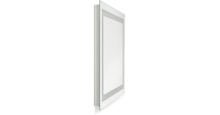 Generation Lighting Mera 36″W x 30″H Rectangular Flat Frameless Wall Mounted Bathroom Mirror with Lighting