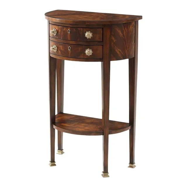 George III Mahogany Demi Lune Console