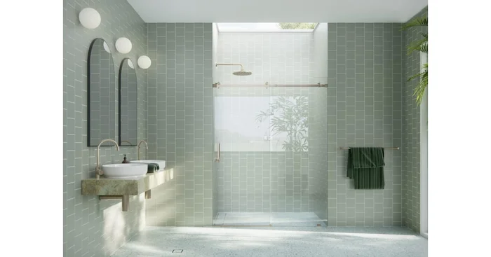 Glass Warehouse Astro 78″ High x 64″ Wide Sliding Frameless Shower Door with Clear Glass