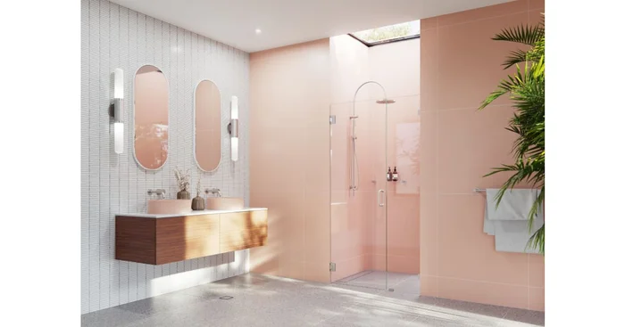 Glass Warehouse Illume 78″ High x 39″ Wide Hinged Frameless Shower Door with Clear Glass