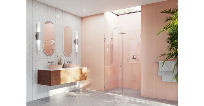 Glass Warehouse Illume 78″ High x 45-1/2″ Wide Hinged Frameless Shower Door with Clear Glass