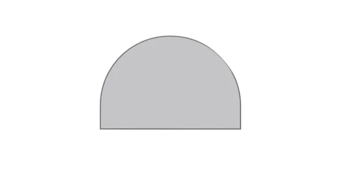 Glass Warehouse Kira 60″ W x 40″ H Contemporary Arched Framed Bathroom Wall Mirror