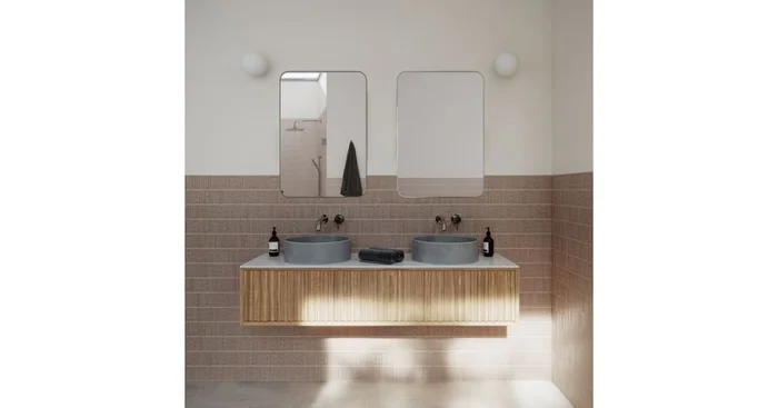 Glass Warehouse Trinity 22″ W x 32″ H Contemporary Rectangular Framed Bathroom Wall Mirror