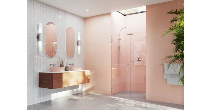 Glass Warehouse Umbra 78″ High x 48″ Wide Hinged Frameless Shower Door with Clear Glass
