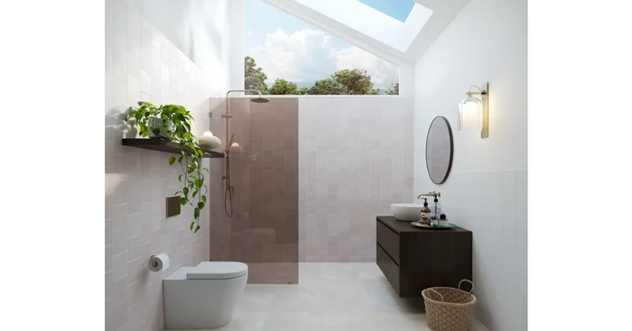 Glass Warehouse Ursa 78″ High x 30″ Wide Shower Screen Frameless Shower Door with Bronze Tinted Glass