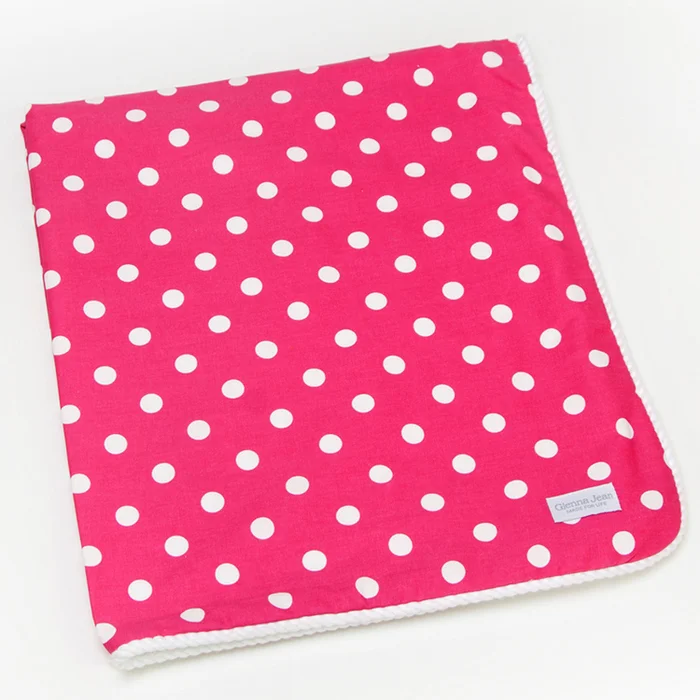 Glenna Jean Ellie And Stretch Pink Dot Throw