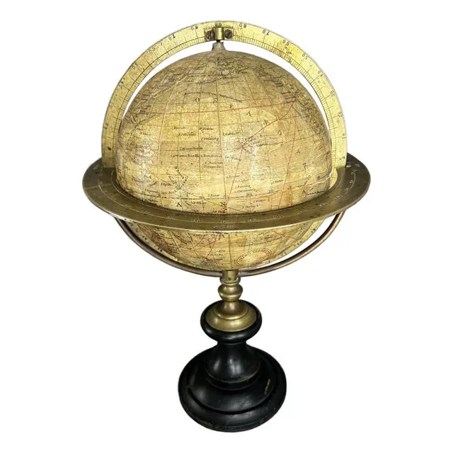 Globe by Faustino Paluzie, Barcelona, Spain, 19th Century
