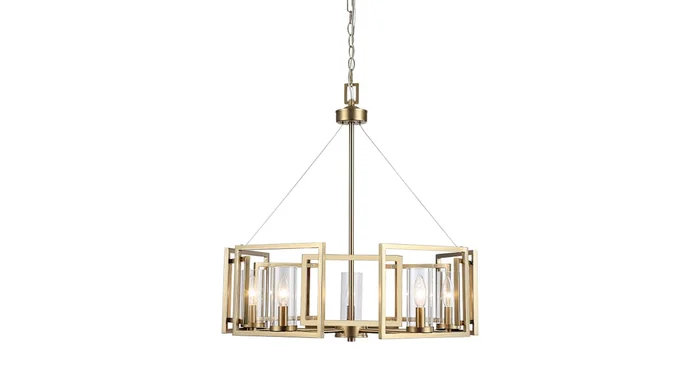 Golden Lighting Marco 5 Light 25″ Wide Taper Candle Style Chandelier