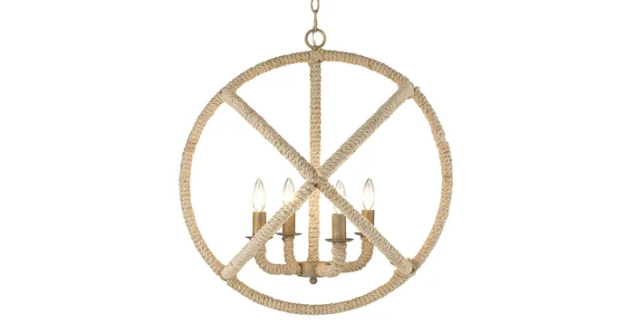 Golden Lighting Marina 4 Light 23″ Wide Taper Candle Style Chandelier