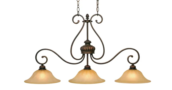 Golden Lighting Mayfair 3 Light Linear Chandelier